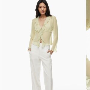 Aritzia Frenchy Blouse (Light green)